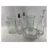 Variety of modern and vintage glassware for home a