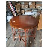 Vintage claw footed drop leaf table, can serve as