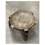 Hand carved stool with  a total height of 11" and