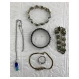 Lot with silver-tone costume jewelry