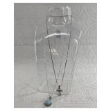 Pair of sterling silver necklaces