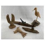 Variety of wood carvings