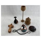 Variety of wood turning and an Ocarina