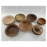 Variety of excellently turned wood bowls