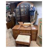 Vintage mid century waterfall vanity including ori