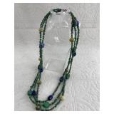 Statement necklace with Turquoise and natural ston