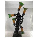 30" Lamp resin crafted, made in bronze sculpture s