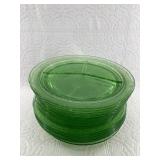 Stack of Uranium glass plates, some are partitione