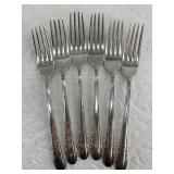 6 Sterling silver forks, total weight of 304 grams