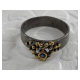 Sterling silver and sapphire ring size 8