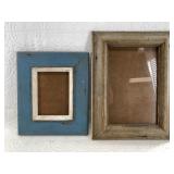 Pair of vintage hand made photo frames from South