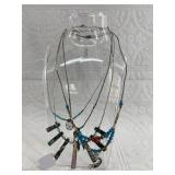 Lot with sterling silver, turquoise and abalone je