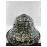 Beautiful vintage Tiffany style stained glass chan