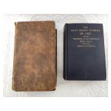 Lot of 2 antique books:  "A Critical Pronouncing D