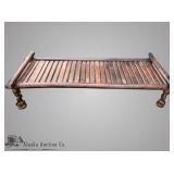 African hardwood pigmy bed, used as a coffee table