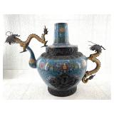 Early 20th century Chinese cloisonnï¿½ enamel and br