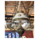 Beautiful chandelier originally was an oil lamp, r
