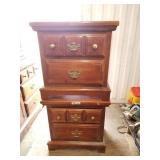 Pair of real wood nightstands, need little TLC to