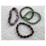 Lot with several matching stone bracelets