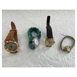 Lot with 4 wristwatches, all working