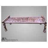 African hardwood pigmy bed, used as a coffee table