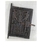 West Central 19th century African door 18" tall x