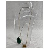 Lot with 2 sterling silver necklaces: Chrysocolla