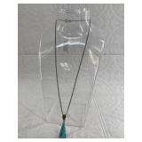 Sterling silver necklace with an opal mosaic penda