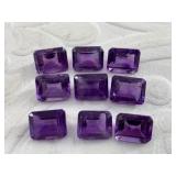Lot with 20.3cts of polished amethyst gemstones