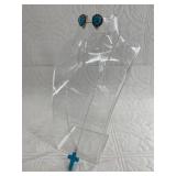Sterling silver and turquoise clip on earrings and