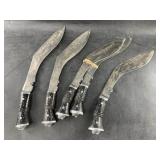 Collection of small contemporary Indian Kukris mad
