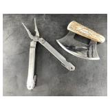 Lot with an Ulu knife and partially gutted fisherm