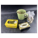 Small variety of live cartridges and bullet tips N