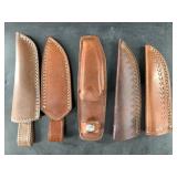 Variety of knife sheaths including a Buck sheath