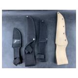 4 Nylon and faux leather knife sheaths