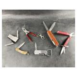 Variety of pocket knives