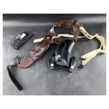 Variety of leather holsters