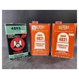 3 Mixed partial cannisters of smokeless gunpowder