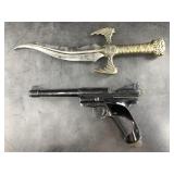 Lot of 2: Fantasy dagger, and Crossman Mark II CO2