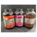 3 Mixed partial cannisters of smokeless gunpowder