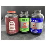 3 Mixed partial cannisters of smokeless gunpowder