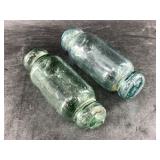 2 Japanese glass fish net floats 4"