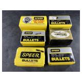 6 Partial boxes of .338 bullet tips various weight