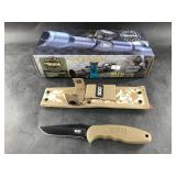 Lot of 2: SOG sealed pup I knife in sheath and a B