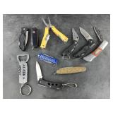 Variety of pocket knives