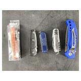 Variety of pocket knives