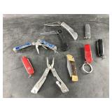 Variety of pocket knives