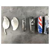 Variety of pocket knives