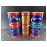 3 Mixed partial cannisters of smokeless gunpowder