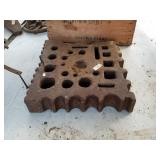 Heavy Swage lock anvil, multiple tools, 19" across